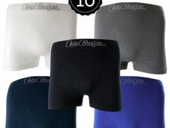 SET 10 BOXERS LEE COOPER VARIOS COLORES NEGRO-BLANCO-GRIS-AZUL