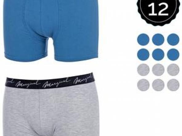 SET 12 BOXERS MARGINAL MARINO/GRIS [0]