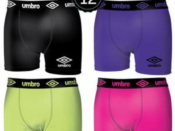 SET 12 BOXERS UMBRO NEGRO/MORADO/VERDE/ROSA