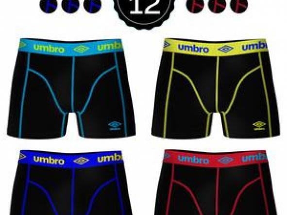 SET 12 BOXERS UMBRO NEGRO(CINTURA Y COSTURAS CYAN/AMARILLA/AZUL/ROJA) [0]