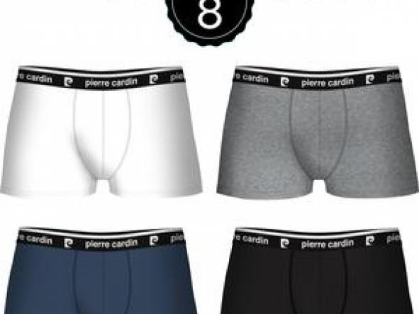 SET 8 BOXERS PIERRE CARDIN NEGRO/MARINO/BLANCO/GRIS