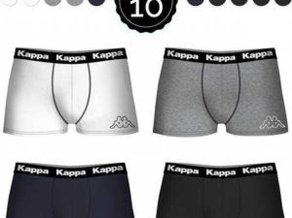 SET 10 BOXERS KAPPA 4NEGRO/2BLANCO/2AZUL/2GRIS