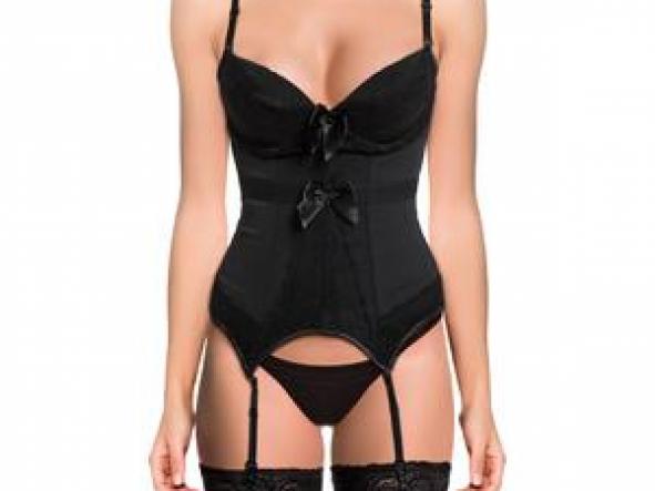 CORSET DOUBLE LACED NEGRO