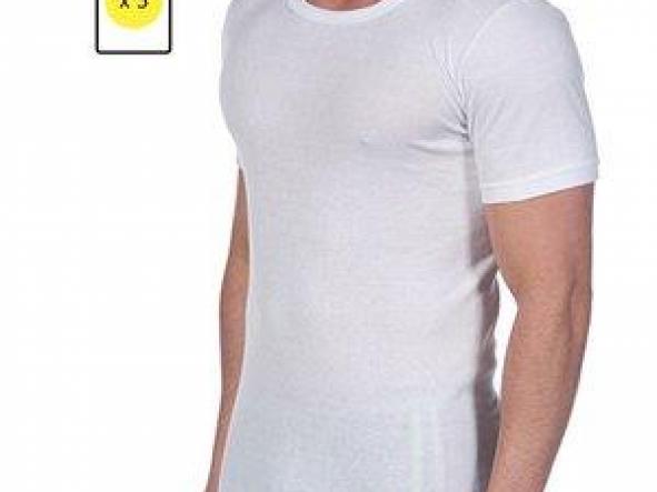 SET DE 3 CAMISETAS M/CORTA INTERIOR COOL - BLANCO