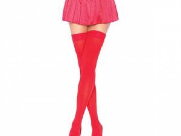 LEG AVENUE MEDIAS OPACAS DE NYLON ROJO