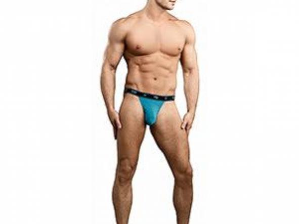 MALE POWER BAMBOO MICRO TANGA AZUL [0]