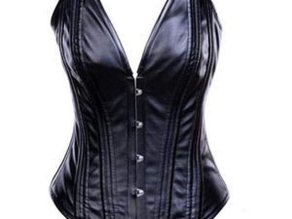 CORSET POLIPIEL NEGRO