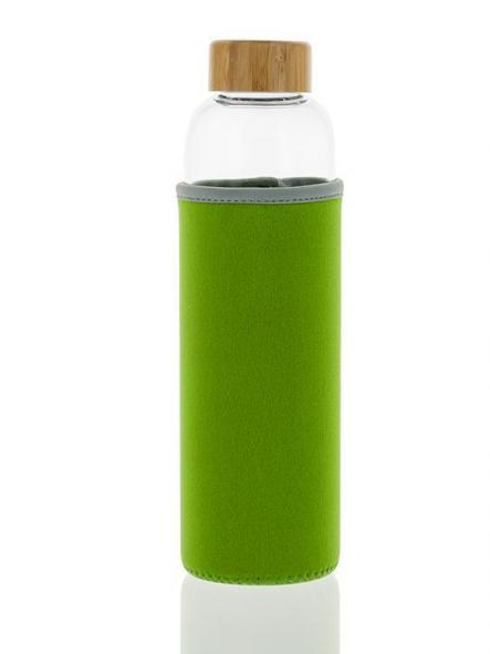 102-S Botella tapón madera + Funda Verde (550ml) [0]