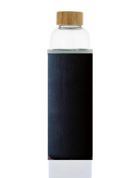 102-S Botella tapón madera + Funda Negra (550ml) [0]