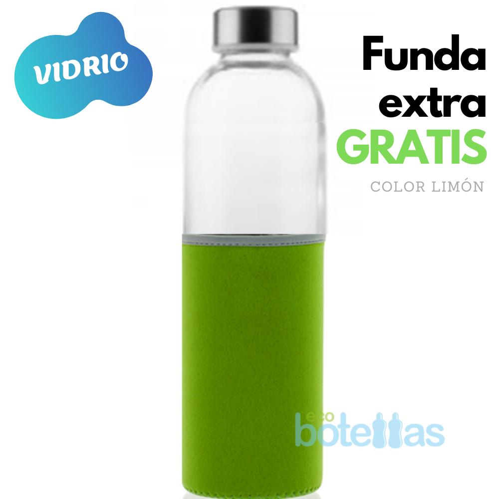 102-S Botella cristal Funda neopreno Verde (750ml)