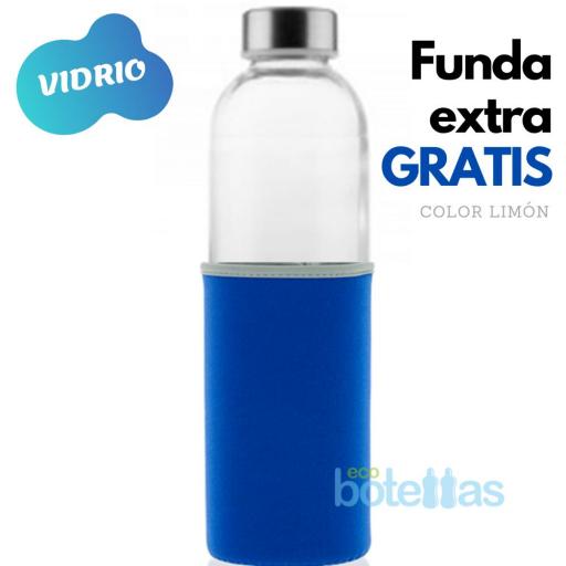 102-S Botella cristal Funda neopreno Azul (750ml) [0]