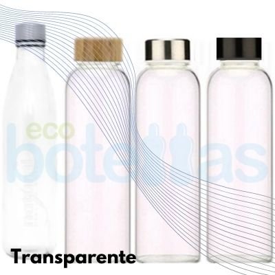 Botella de Agua 1lts - Proveedor de botella de vidrio de 1 litro con tapa