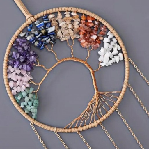 Campana de Viento Árbol Chakras y Chapas Ágatas [1]