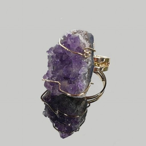 Anillo Adaptable Drusa Amatista [2]