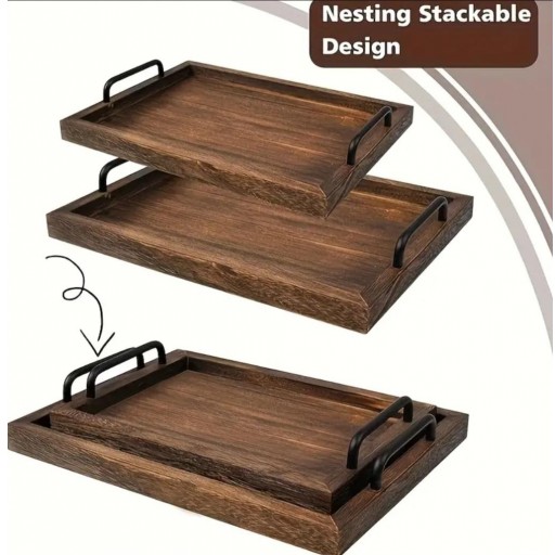 Set de 2 Bandejas de Madera [1]