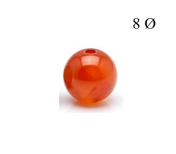 Bola de Carneola 8mm para Hilo