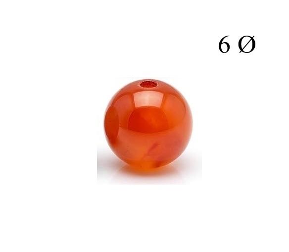 Bola de Carneola 6mm para Hilo