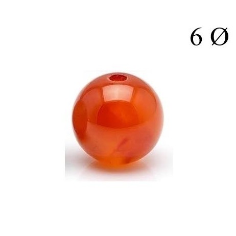 Bola de Carneola 6mm para Hilo