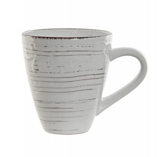 Taza Clásica Relieve Blanca