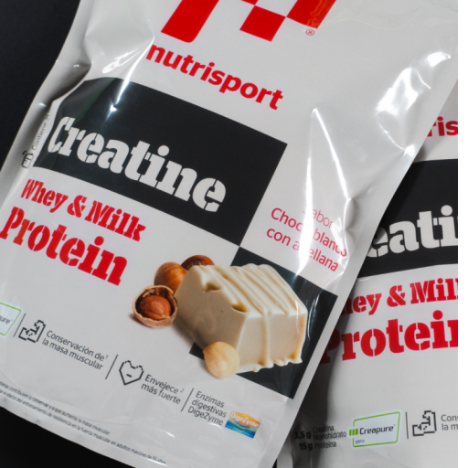 Creatina y Proteína 500g Chocolate Blanco y Avellanas [3]