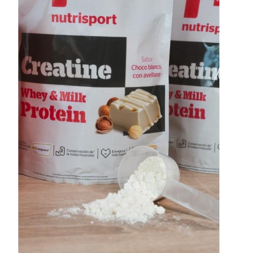 Creatina y Proteína 500g Chocolate Blanco y Avellanas [1]