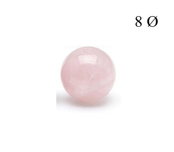 Bola de Cuarzo Rosa 8mm para Hilo