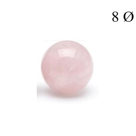 Bola de Cuarzo Rosa 8mm para Hilo [0]