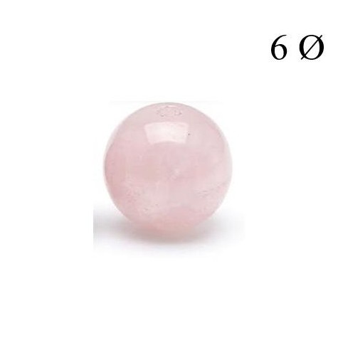 Bola de Cuarzo Rosa 6mm para Hilo [0]