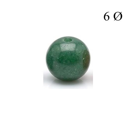 Bola de Cuarzo Verde 6mm para Hilo