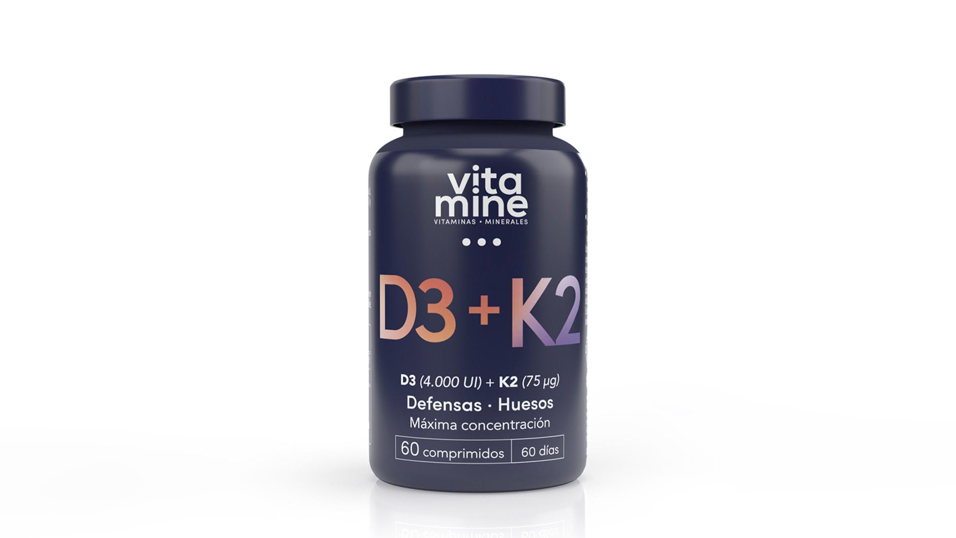 Vitaminas D3 + K2