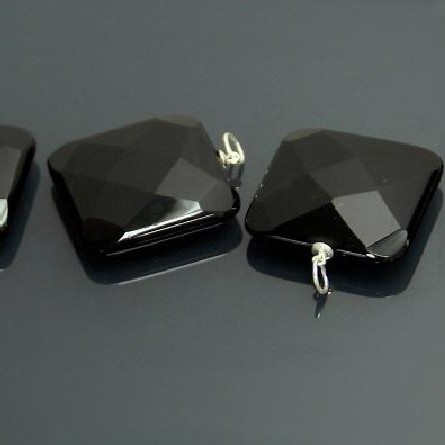 Colgante Ágata Negra Cuadrado [1]