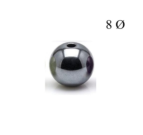 Bola de Hematite 8mm para Hilo