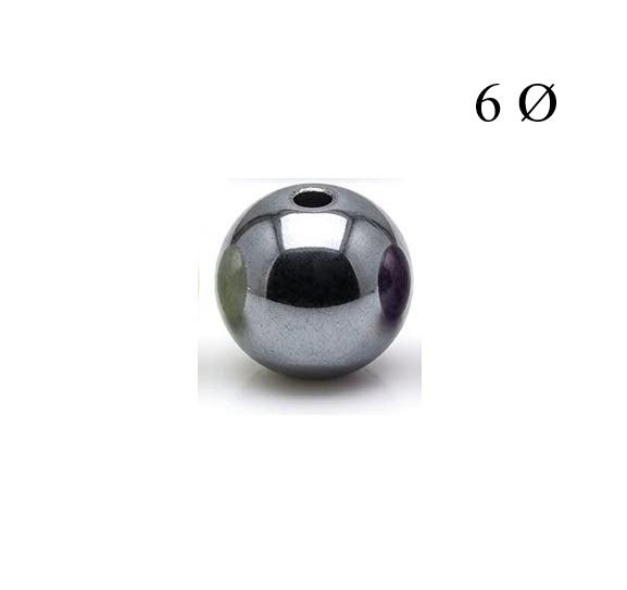 Bola de Hematite 6mm para Hilo