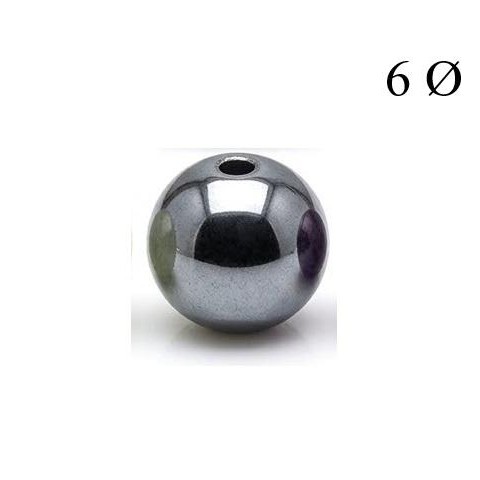 Bola de Hematite 6mm para Hilo