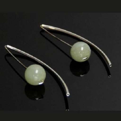 ​Pendiente Jade en Vaina Plata