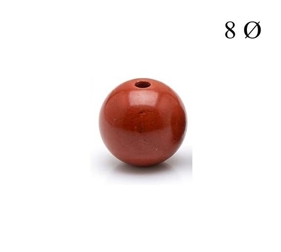 Bola de Jaspe Rojo 8mm para Hilo