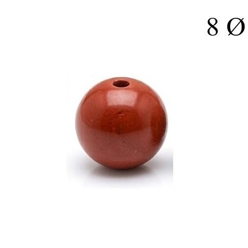 Bola de Jaspe Rojo 8mm para Hilo