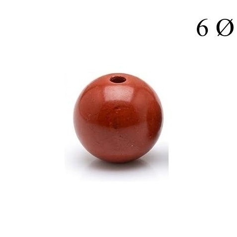 Bola de Jaspe Rojo 6mm para Hilo