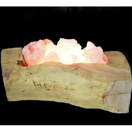 Lámpara Sal Madera Trozos [2]
