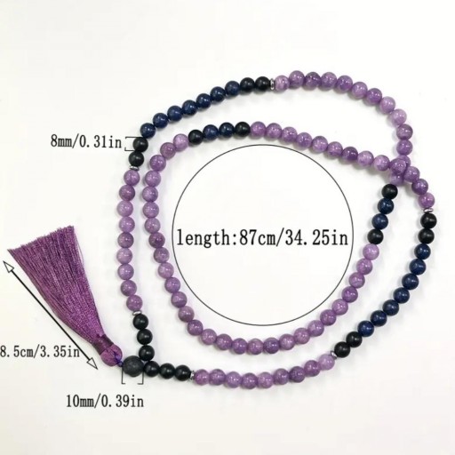 Colgante Mala Amatista, Obsidiana y Sodalita [2]