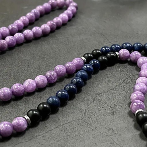 Colgante Mala Amatista, Obsidiana y Sodalita [3]