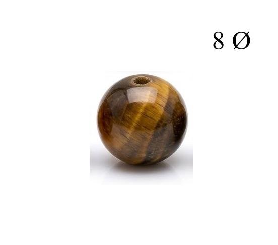Bola de Ojo de Tigre 8mm para Hilo