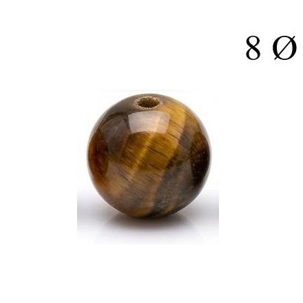 Bola de Ojo de Tigre 8mm para Hilo [0]