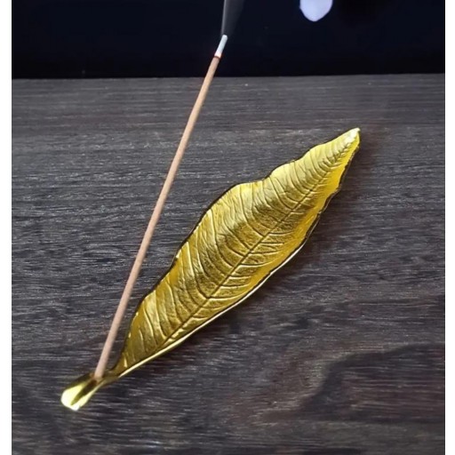 ​Portaincienso Hoja Dorada [0]