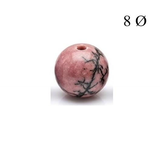 Bola de Rodonita 8mm para Hilo