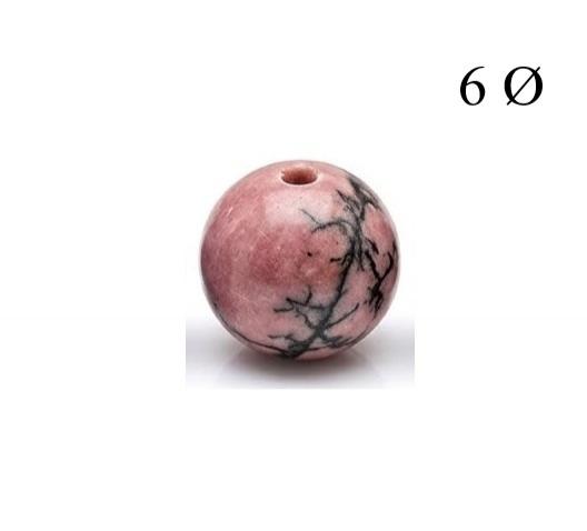 Bola de Rodonita 6mm para Hilo