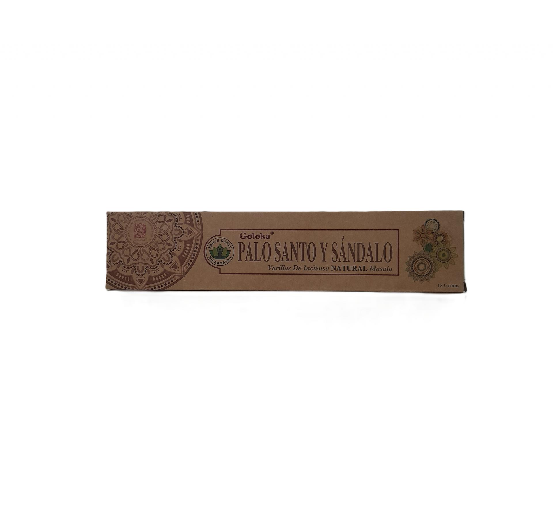 Incienso Orgánico Goloka Palo Santo y Sándalo