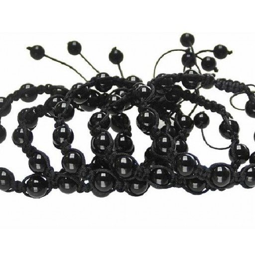 ​Pulsera Shambala Ágata Negra