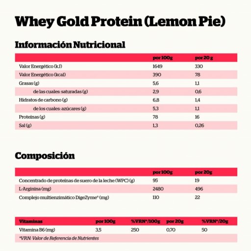Whey Gold Protein Tarta de Limón [2]