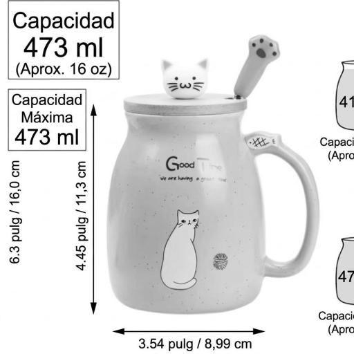 Taza Gato con Tapa y Cuchara [3]